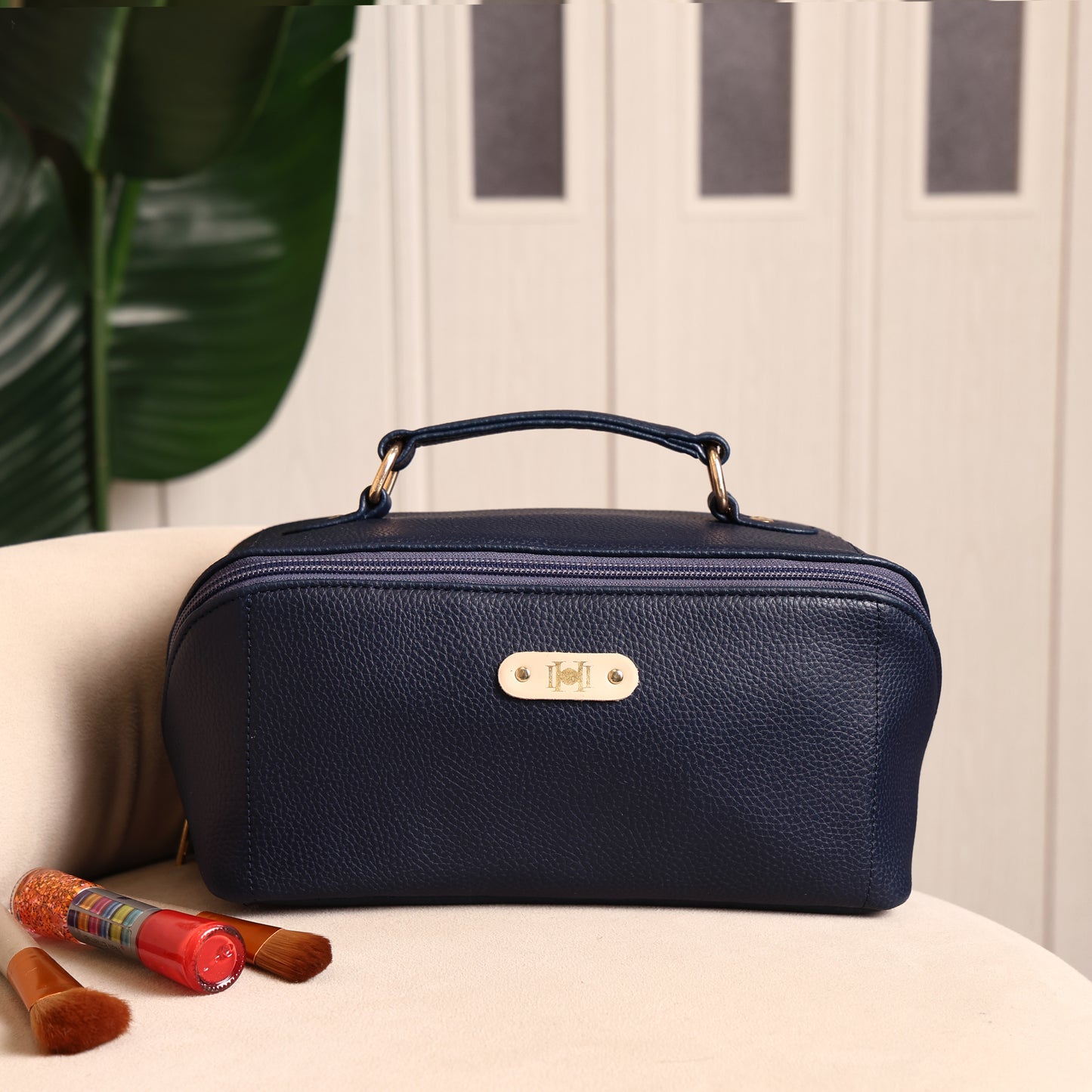 Navy Muse Makeup Pouch