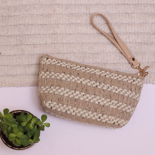 IVORY WEAVE POUCH
