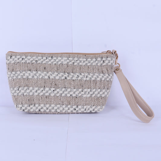 IVORY WEAVE POUCH