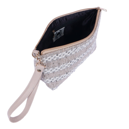 IVORY WEAVE POUCH